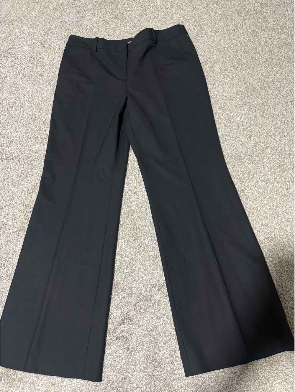 Anne‎ Klein Black Wool Blend Flared Dress Pants Size 14
